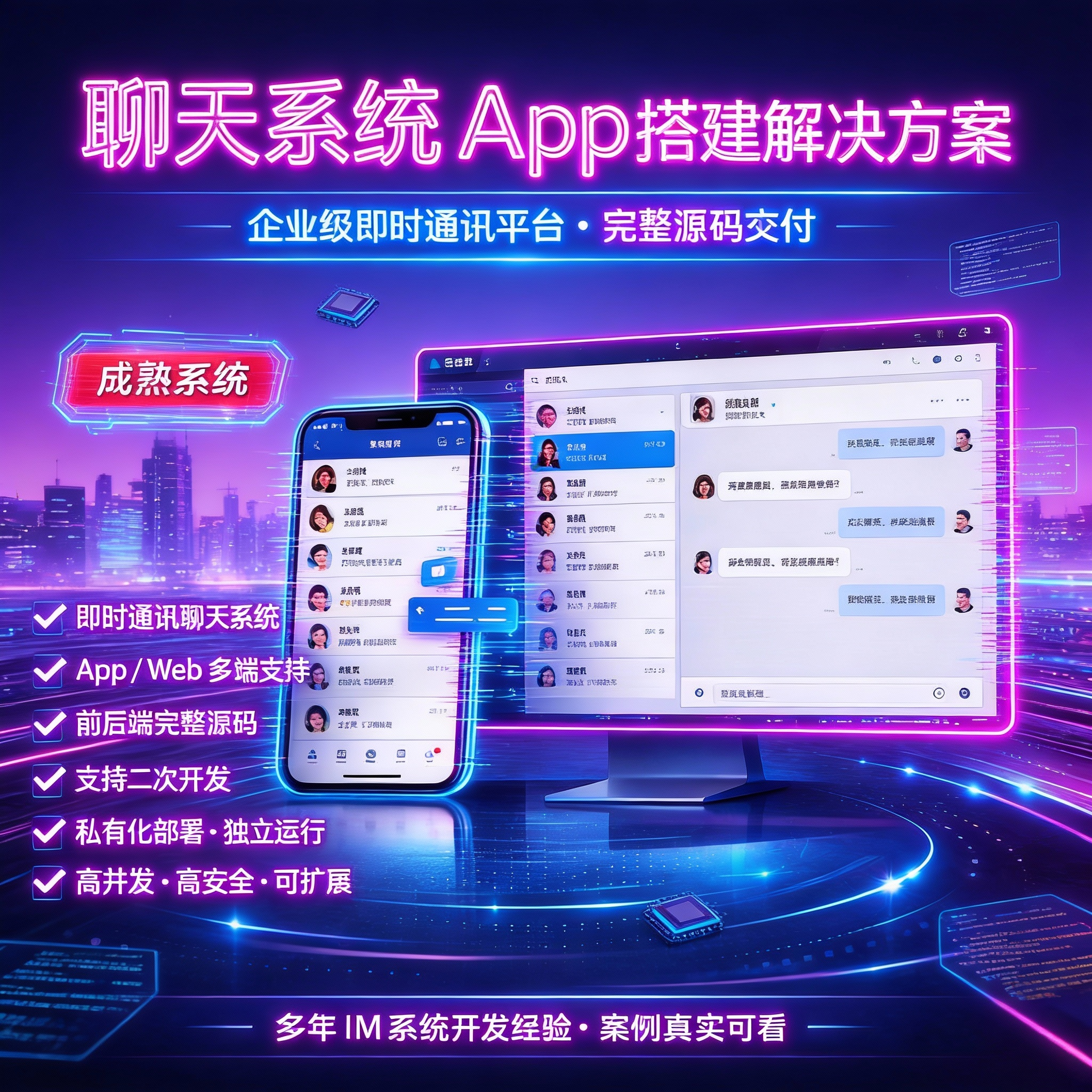 聊天工具系统定制开发｜APP/H5/PC｜在线客服聊天系统